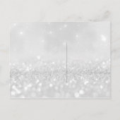 私の花嫁メイドのシルバーグレー金ゴールドグリッターか インビテーションポストカード (裏面)