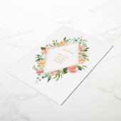 私の花嫁メイドのフローラ金ゴールドか 箔招待状 (回転した状態)