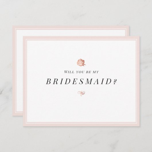 私の花嫁メイドのミニマルフローラか 招待状 (正面/裏面)