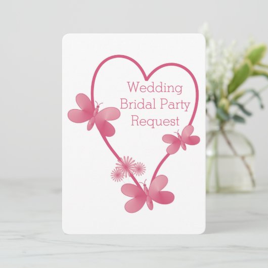 私の花嫁メイドの招待状ピンクハートか 招待状 (スタンド正面)
