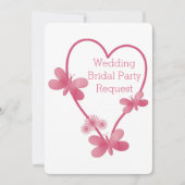 私の花嫁メイドの招待状ピンクハートか 招待状 (正面)