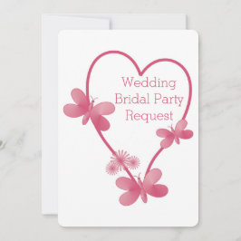 私の花嫁メイドの招待状ピンクハートか 招待状