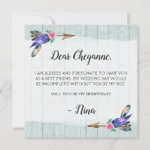 私の花嫁メイドの素朴フローラスカルカードは？ 招待状 (裏面)