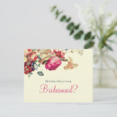 私の花嫁メイドの美しいヴィンテージフローラ 招待状 (スタンド正面)