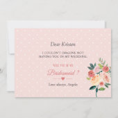 私の花嫁メイドの開花モダンフローラ 招待状 (裏面)