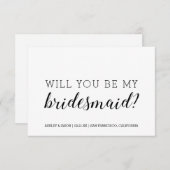 私の花嫁メイドシックな白黒 招待状 (正面/裏面)