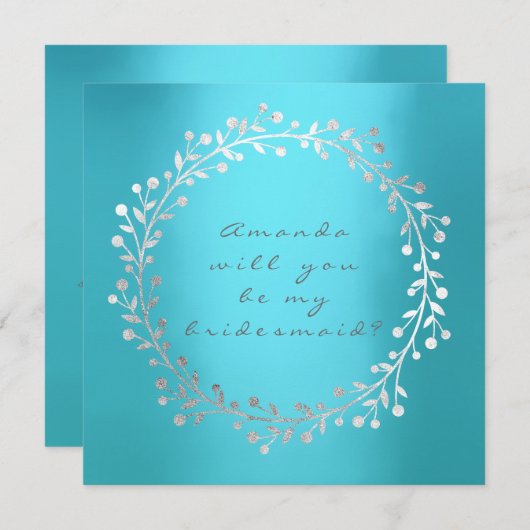 私の花嫁メイドシルバーリースビーチ 招待状 (正面/裏面)