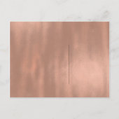 私の花嫁メイドバラピンク金ゴールドかフェイク インビテーションポストカード (裏面)