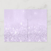 私の花嫁メイドパープル金ゴールドグリッター インビテーションポストカード (裏面)
