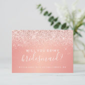 私の花嫁メイドピンクグリッター 招待状 (スタンド正面)