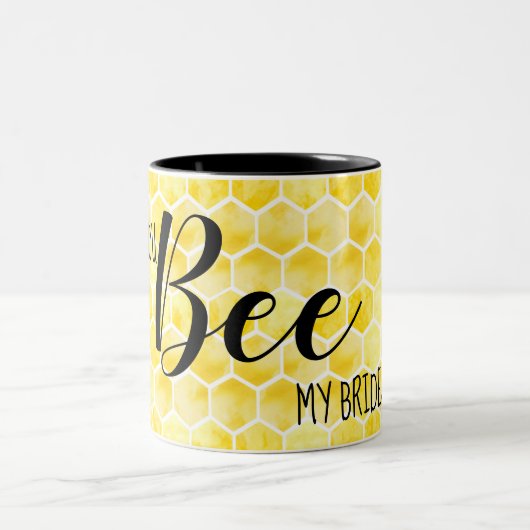 私の花嫁メイドブライダルパーティギフトテーマ ツートーンマグカップ (中央)