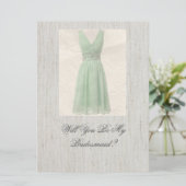 私の花嫁メイドヴィンテージグリーン招待状 招待状 (スタンド正面)