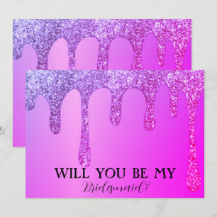 私の花嫁メイド紫のグリッター セーブザデート