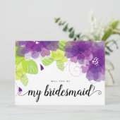 私の花嫁メイド紫の花のカードか 招待状 (スタンド正面)