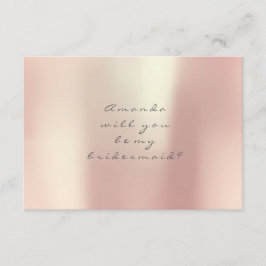 私の花嫁メイド金ゴールドピーチピンク赤面 招待状