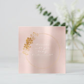 私の花嫁メイド金ゴールド白赤面ピンク 招待状 (スタンド正面)