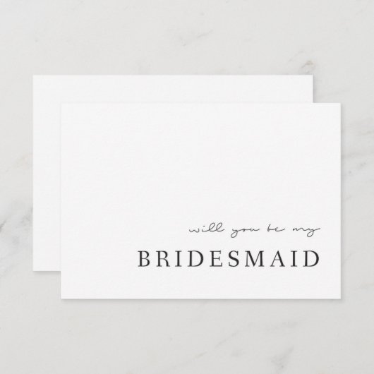 私の花嫁モダンカードは優雅なものになるだろう サンキューカード (正面/裏面)