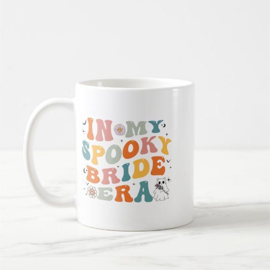 私の花嫁不気味時代のGroovyハロウィン結婚の コーヒーマグカップ (左)