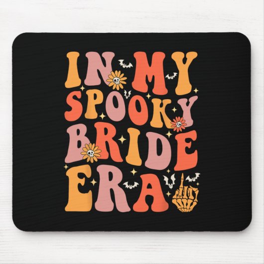 私の花嫁不気味時代のGroovyハロウィン結婚のBaで マウスパッド (正面)