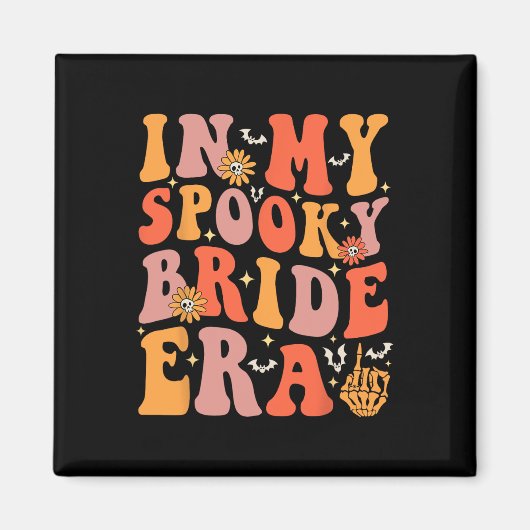私の花嫁不気味時代のGroovyハロウィン結婚のBaで マグネット (正面)