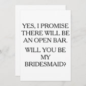 私の花嫁介抱バーおもしろカード 招待状 (正面/裏面)