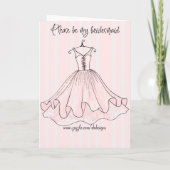 私の花嫁介添人になってください 招待状 (裏面)