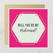 私の花嫁介添人になってくれない？ 招待状 (正面/裏面)