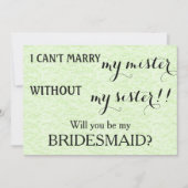 私の花嫁介添人になってくれない？ 招待状 (正面)