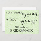 私の花嫁介添人になってくれない？ 招待状 (正面/裏面)