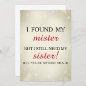 私の花嫁介添人になってくれない？ 招待状 (正面/裏面)