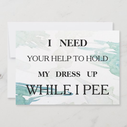 私の花嫁介添人になってくれない? 招待状 (正面)