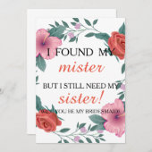 私の花嫁介添人になってくれない? 招待状 (正面/裏面)