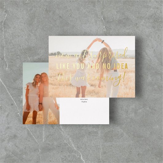 私の花嫁介添人に驚いた行おもしろい為 箔招待状