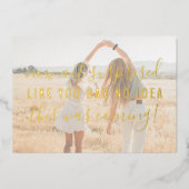 私の花嫁介添人に驚いた行おもしろい為 箔招待状 (正面)