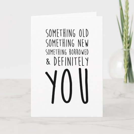 私の花嫁介添人のカードを渡してくれないか 招待状 (正面)