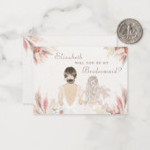 私の花嫁介添人の花娘の提案か ノートカード (正面/裏面インサイチュ)