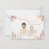 私の花嫁介添人の花娘の提案か ノートカード (正面)