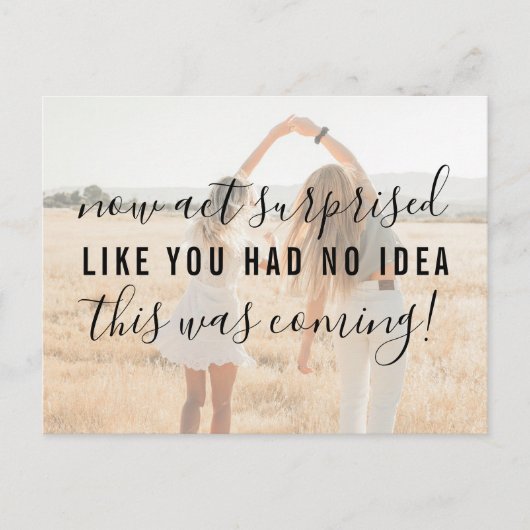 私の花嫁介添人の行動は驚いたおもしろい招待状 インビテーションポストカード (正面)