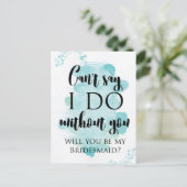 私の花嫁介添人の質問票に入れるか インビテーションポストカード (スタンド正面)