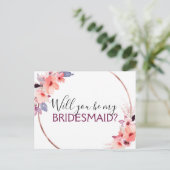 私の花嫁付きピンクの珊瑚の紫 案内ポストカード (スタンド正面)