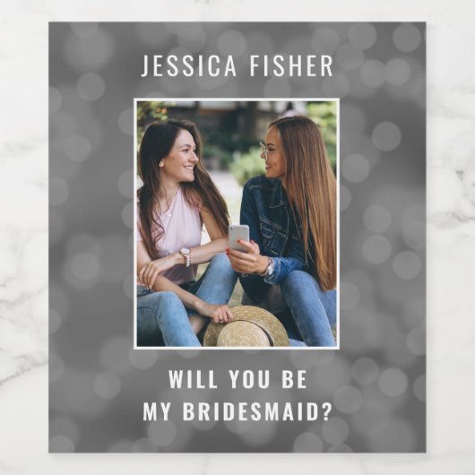 私の花嫁付き友達の最高のカスタムイメージ ワインラベル (シングルラベル)