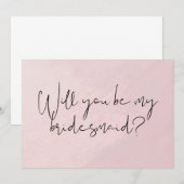 私の花嫁付添人になってくれますか？のポストカード 招待状 (正面/裏面)