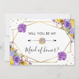 私の花嫁付添人になってくれますか 春の花 ウェディング 招待状