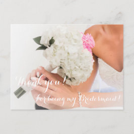 私の花嫁結婚メイドのカードになってくれて有難う ポストカード
