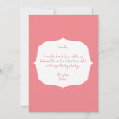 私の花嫁Yesのカードと言ってくれ 招待状 (裏面)