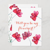 私の花形の招待はがき 招待状 (正面/裏面)