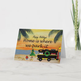 私の芸術からRVキャンパーのクリスマスカード カード