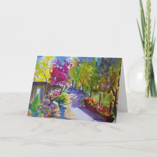 私の芸術のスタジオの~の挨拶状からのPleinの空気眺め カード (正面)