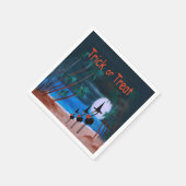 私の芸術のハロウィーンフラミンゴ紙ナプキン スタンダードカクテルナプキン (角)