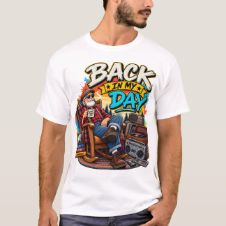 私の若い頃 - レトロなおじいちゃんのビンテージな思い出 Tシャツ